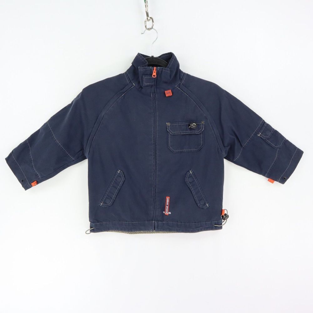 PLC Place Full Zip Jacket Outerwear Boys S (5/6) Blue Dark Wash Cotton Pockets